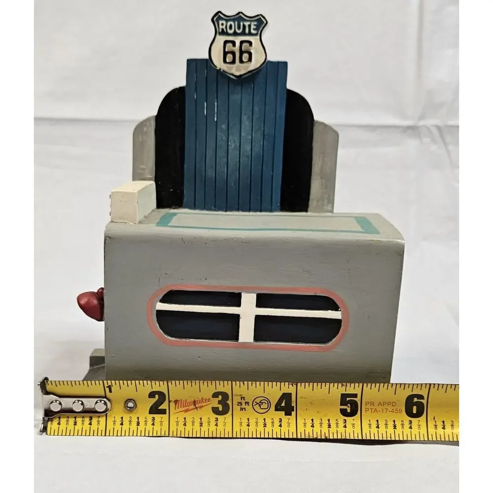 Route 66 Service Station Business Card Holder Classic Car Garage Resin Decor